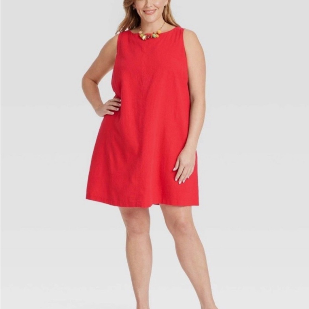 Ava & viv mini smock red dress